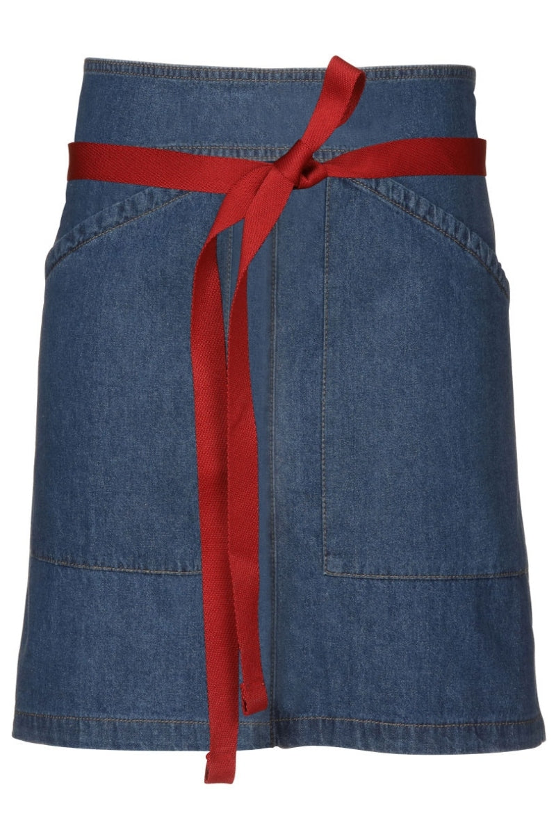 Berkeley Medium Blue Denim Half Bistro Snap Apron – ApronWarehouse
