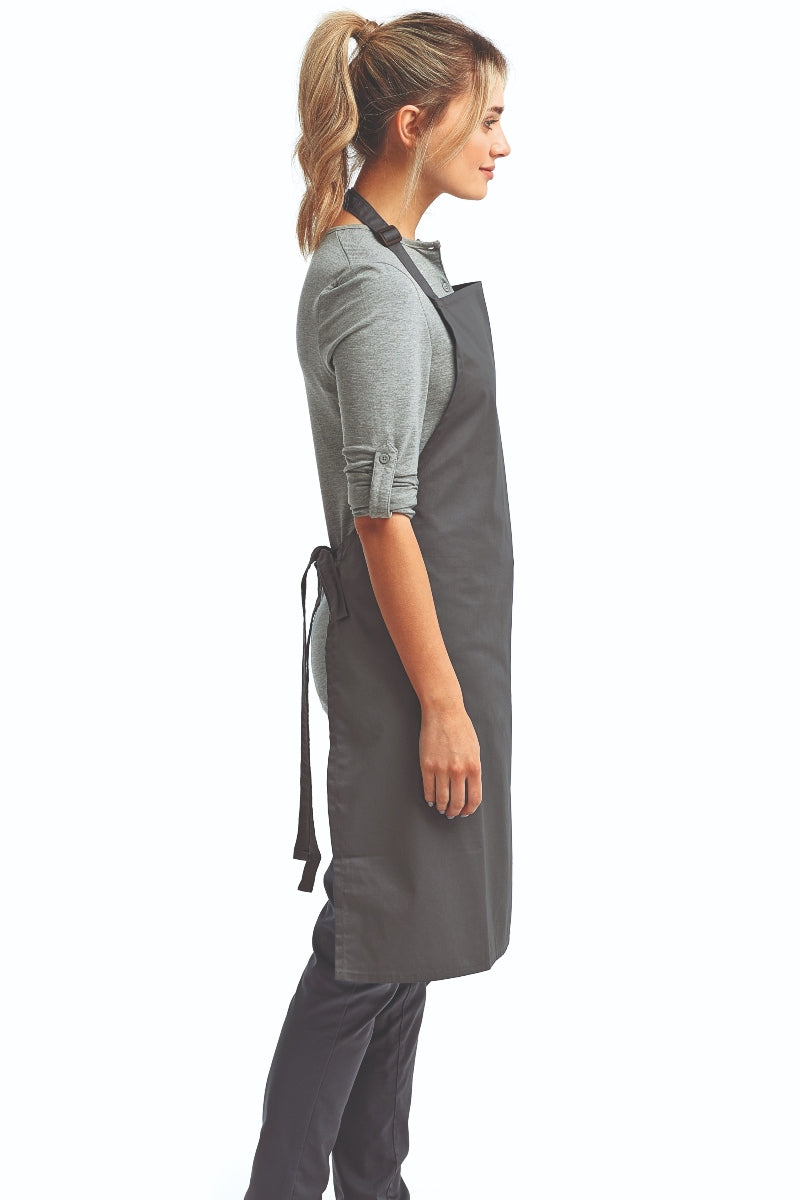 Dark Grey Sustainable Bib Apron (No Pockets) – ApronWarehouse