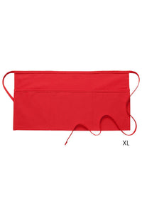 Red XL Deluxe Waist Apron (3 Pockets)