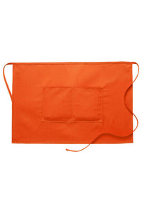 Orange Deluxe Half Bistro Apron (2 Pockets)