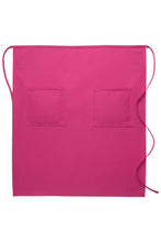Hot Pink Deluxe Full Bistro Apron (2 Pockets)