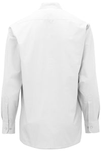 Edwards Men's Banded Collar Broadcloth Shirt - White