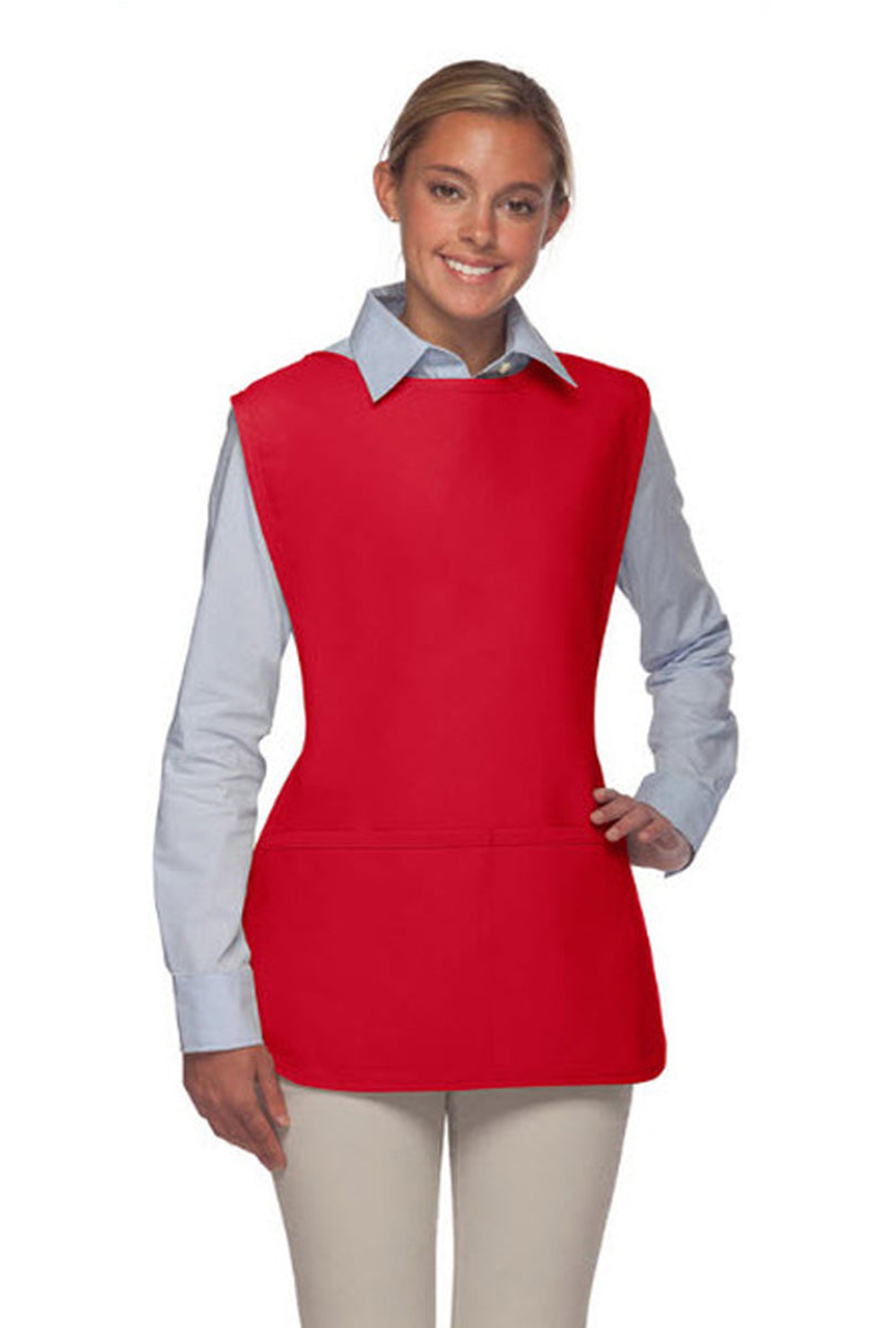 Red Deluxe Cobbler Apron (2 Pockets) ApronWarehouse
