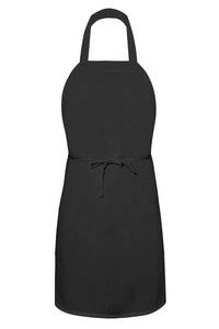 AW Essentials Black Bib Apron (No Pockets)