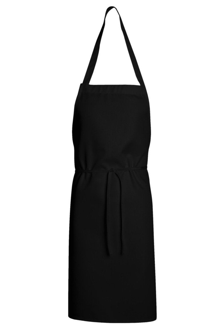 Black Standard Bib Apron (No Pockets) ApronWarehouse