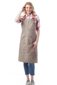 DayStar Khaki Woodland Canvas Series Criss Cross Bib Apron