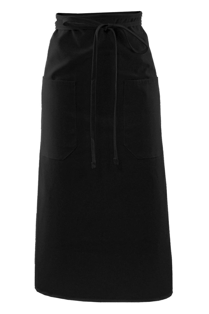 Black Long Bistro Apron (2 Pockets) ApronWarehouse