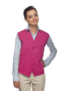 Cardi / DayStar Hot Pink 4-Button Unisex Vest with 1 Pocket