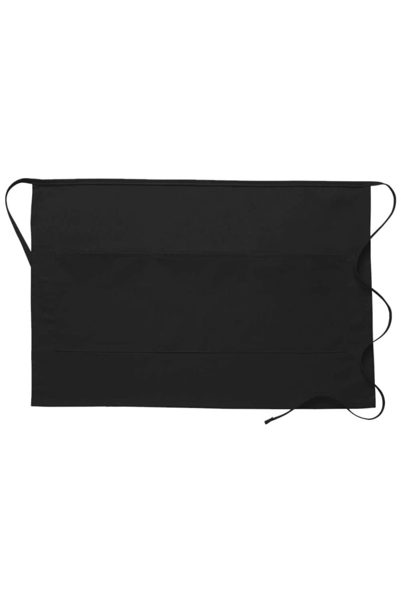 Black Deluxe Half Bistro Apron (3 Pockets)