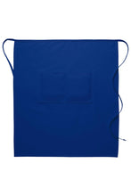 Royal Blue Deluxe Full Bistro Apron (Center Divided Pocket)