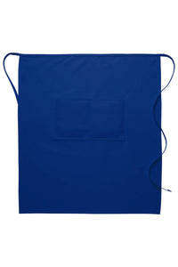 Royal Blue Deluxe Full Bistro Apron (Center Divided Pocket)