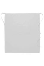 White Deluxe Full Bistro Apron (Center Divided Pocket)