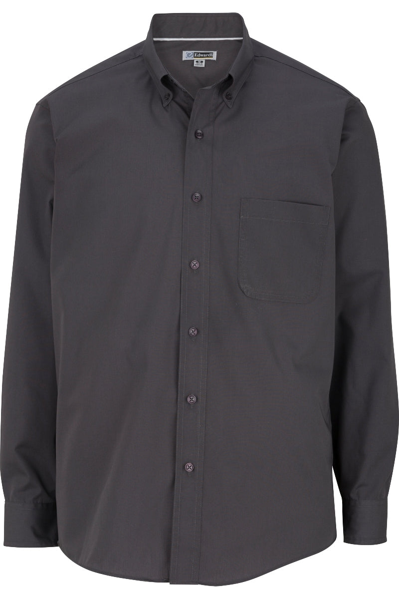 Men's Lightweight Long Sleeve Poplin Shirt - Steel Grey Men's Lightweight Long Sleeve Poplin Shirt - Steel Grey