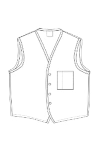 Red 4-Button Unisex Vest with 1 Pocket
