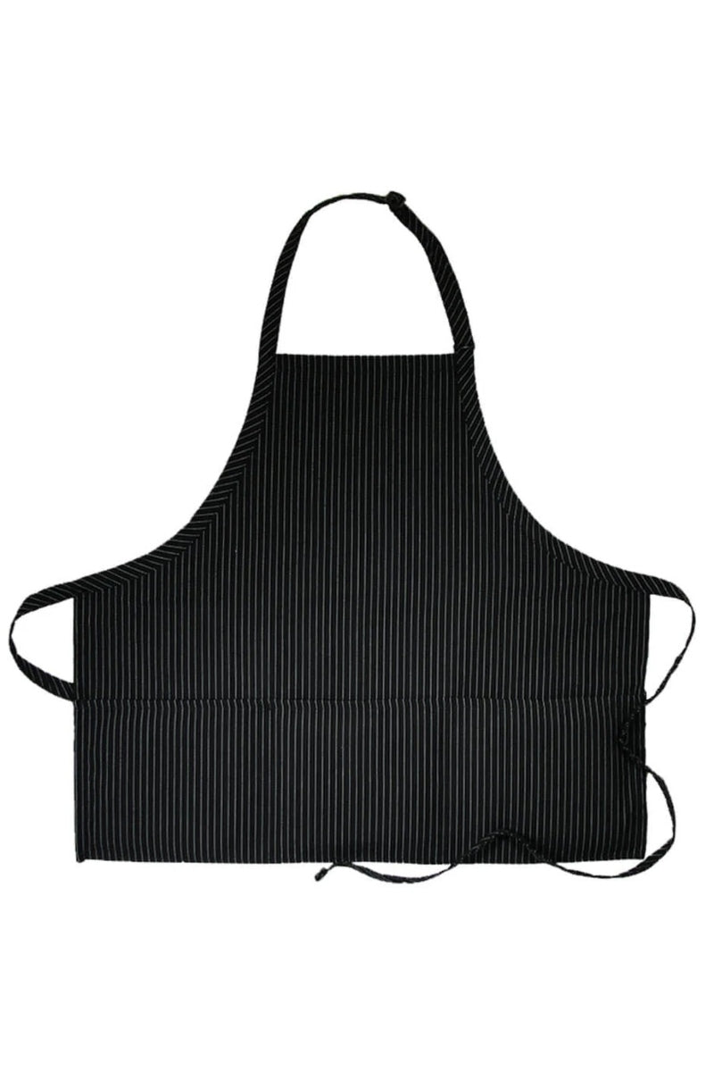 Pinstripe Bib Adjustable Apron (3 Pockets)