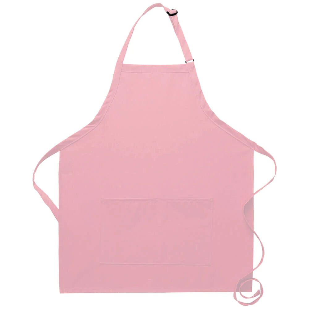 Pink Deluxe Bib Adjustable Apron (Center Divided Pocket)