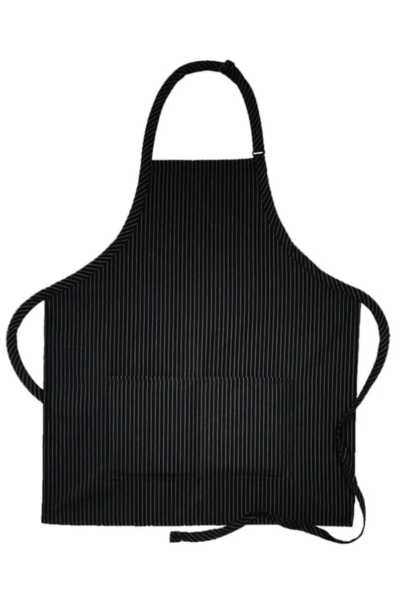 Pinstripe Bib Adjustable Apron (2 Pockets)