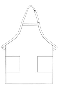 Khaki Deluxe Bib Adjustable Apron (2 Pockets)