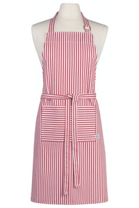 Narrow Stripes Modern Red Apron