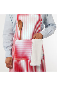 Narrow Stripes Modern Red Apron