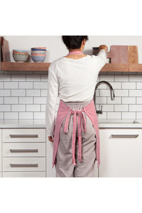 Narrow Stripes Modern Red Apron