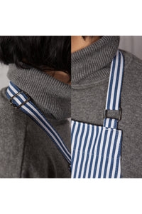 Narrow Royal Blue Stripe Cotton Chef's Apron