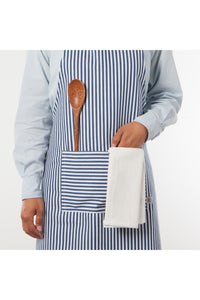 Narrow Royal Blue Stripe Cotton Chef's Apron