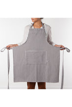 Narrow Black Stripe Cotton Chef's Apron