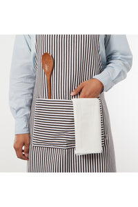 Narrow Striped Modern Black Apron