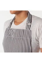 Narrow Striped Modern Black Apron