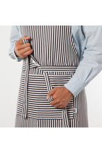 Narrow Black Stripe Cotton Chef's Apron