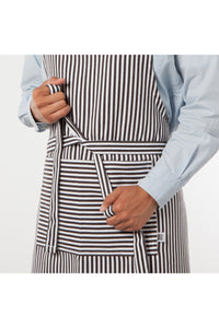 Narrow Black Stripe Cotton Chef's Apron