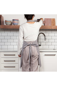 Narrow Black Stripe Cotton Chef's Apron