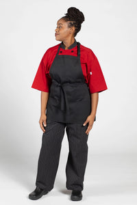 Black Bib Adjustable Apron (3 Pockets)