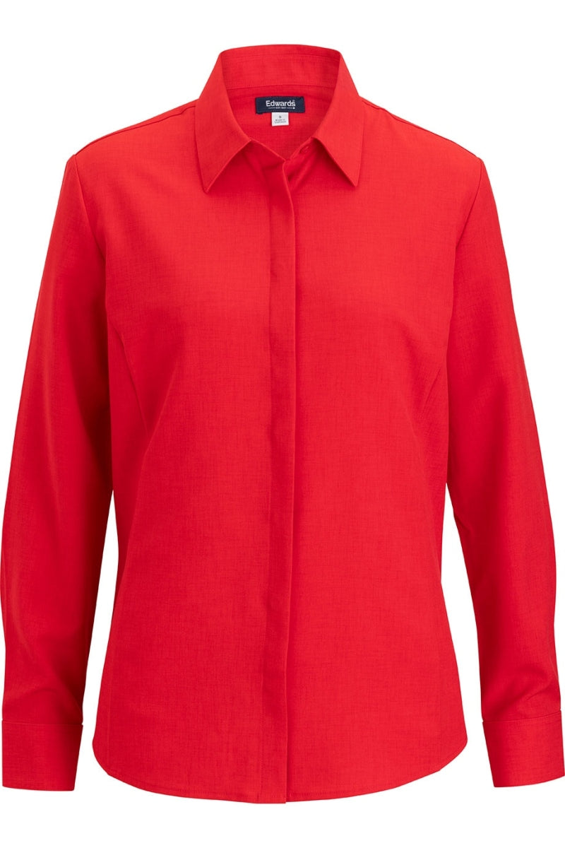 Women's Red FlexBatiste Cafe Shirt