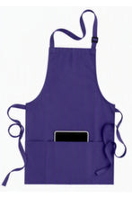 Edwards Purple Bib Adjustable Apron (3 Pockets)