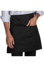 Edwards Black Half Bistro Apron (2 Pockets)