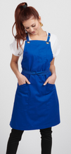 Navy Twill Bib Apron (3 Pockets)