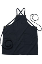 Navy Twill Bib Apron (3 Pockets)