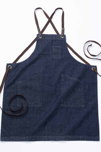 Indigo Denim Bib Apron (3 Pockets)