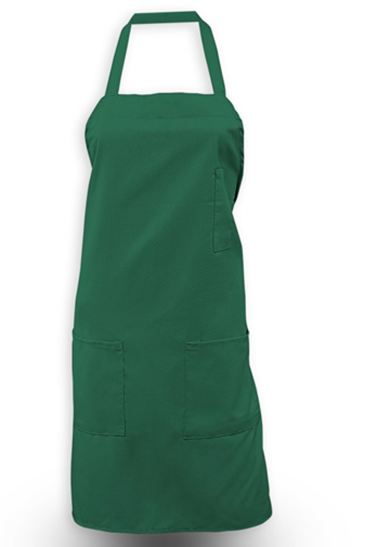 Forest Green Bib Apron (3 Pockets)