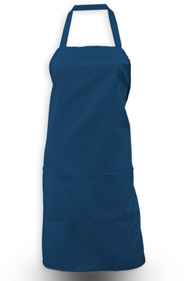 Navy Bib Apron (3 Pockets)