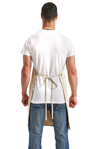 Artisan's Choice Natural Canvas Apron (Full Bib/Half Bistro)