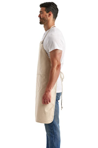 Artisan's Choice Natural Canvas Apron (Full Bib/Half Bistro)