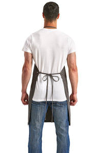Artisan's Choice Dark Grey Canvas Apron (Full Bib/Half Bistro)