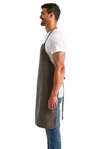 Artisan's Choice Dark Grey Canvas Apron (Full Bib/Half Bistro)