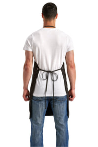 Artisan's Choice Black Canvas Apron (Full Bib/Half Bistro)
