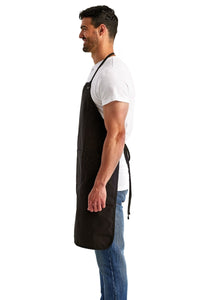 Artisan's Choice Black Canvas Apron (Full Bib/Half Bistro)