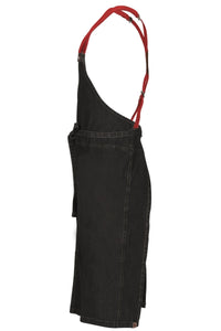 Berkeley Black Denim Chef's Bib Snap Apron