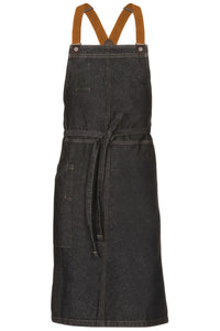 Berkeley Black Denim Chef's Bib Snap Apron